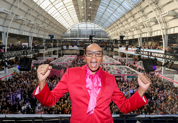LONDON, ENGLAND - JANUARY 18:  RuPaul Charles at RuPaul's DragCon UK presented by World Of Wonder at Olympia London on January 18, 2020 in London, England. (Photo by Tristan Fewings/Getty Images for World Of Wonder Productions)