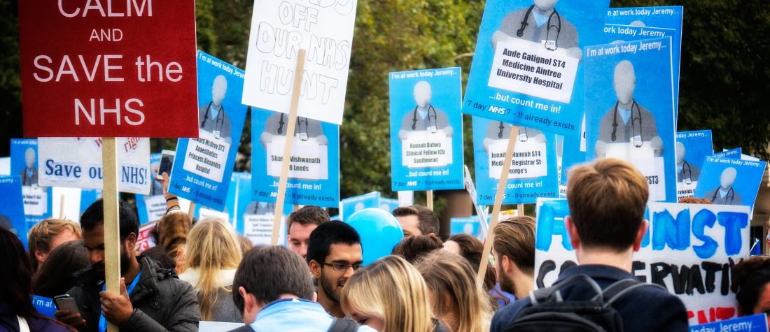 Photos taken at the London march in protest at the proposed contract for junior doctors.