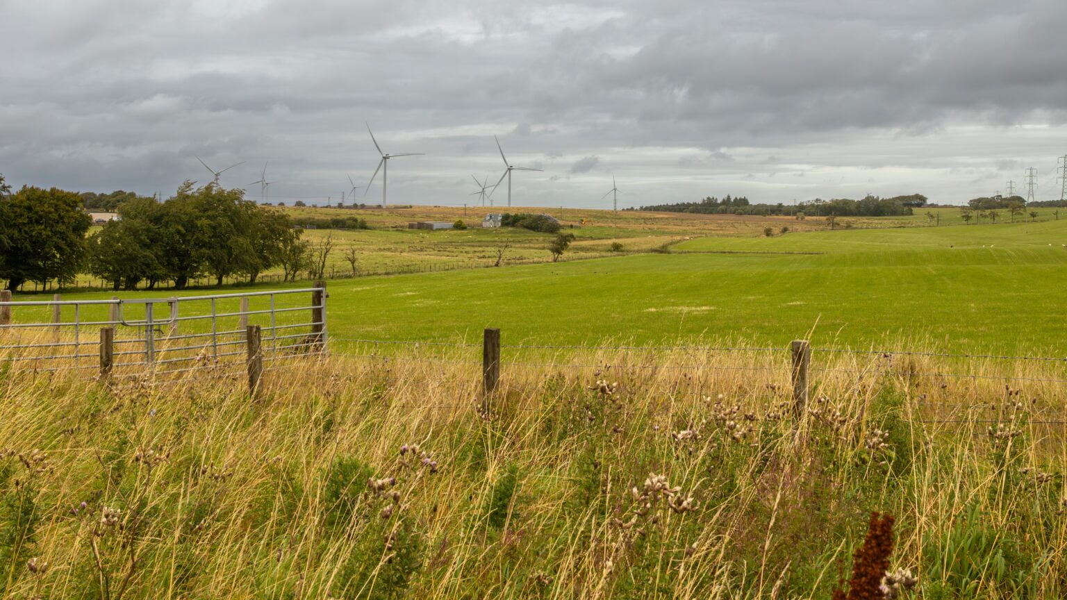 Rural,Countryside,Landscape,With,Wind,Turbines,Green,Renewable,Net,Zero